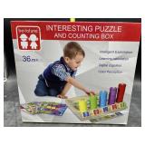 Interesting puzzle and counting box - 36 months &