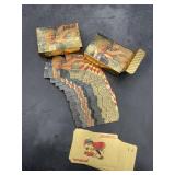 New - 2 decks Donald trump playing cards - gold