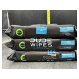 3 packs dude wipes - 144 wipes total
