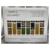 Simple gourmet 14 piece air tight food storage