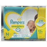 Pampers swaddlers baby diapers size newborn - 120
