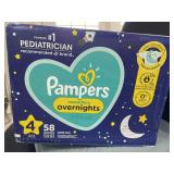 Pampers swaddlers overnights baby diapers - size