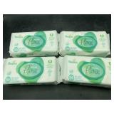 4 pampers aqua pure baby wipes - 56 wipes each
