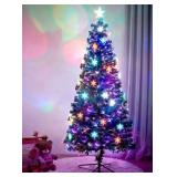 Juegoal 7ft Pre-Lit Optical Fiber Christmas