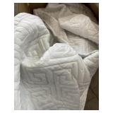 106x96in white quilt
