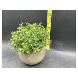 Potted silk greenery