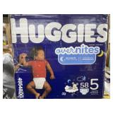 Huggies overnights baby diapers size 5 - 58
