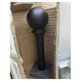 36in-72in matte black telescope curtain rod