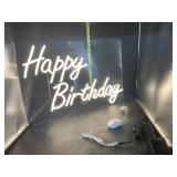 Led lighted happy birthday sign - 22x15in