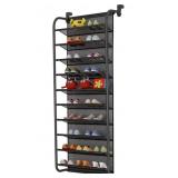10-Tier Over The Door Shoe Organizer Hanging Shoe