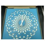 16in turquoise wall clock