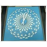 16in turquoise wall clock