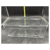Plastic storage container with lid - 13x5x5in