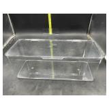 Plastic storage container with lid - 13x5x5in