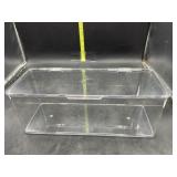 Plastic storage container with lid - 13x5x5in