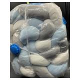 Soft braided baby crib bumper