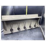 Coat rack shelf wall hanger - 24x10in