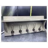 Coat rack shelf wall hanger - 24x10in