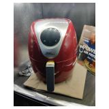 Brand New Red3.4 Qt Air Fryer. Includes Cookbook