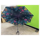 Pink flamingo inverted umbrella