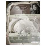 King white goose feather and down comforter