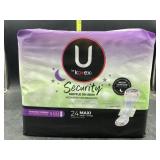 U by Kotex 24 maxi pads - extra heavy overnight
