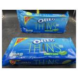 2 Oreo thins mint flavor - family size