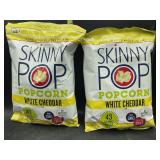 2 4.4oz skinny pop white cheddar popcorn
