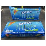 2 Oreo thins mint flavor - family size