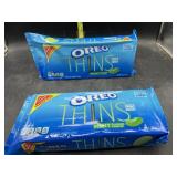 2 Oreo thins mint flavor - family size