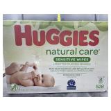 Huggies natural care sensitive wipes - 3 refills