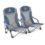 ALPHA CAMP Low Beach Camping Folding Chair, High