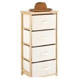 Vertical Dresser Storage Tower - 4 Drawers -