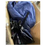 Yobest play yard with balls and mat - blue - not