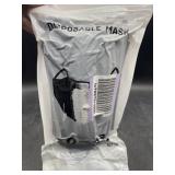 50 disposable face masks - black