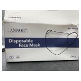 59 disposable face masks - black