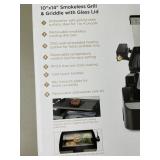 Crux 10x14in smokeless grill & griddle with glass