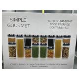 14 piece air tight food storage container set -