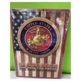 United States marine corps metal sign - 17x12in