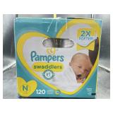 Pampers swaddlers size newborn - 120 diapers