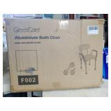 New Aluminum Bath Chair,& Grab Bar,