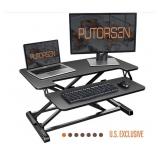 Sit-stand desktop workstation