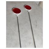 2 New Blazer 36" Red Reflective Driveway Markers