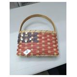 American flag basket approx 11"×12" from top of