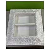 White framed shelf - 20x22in