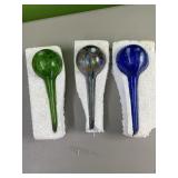 3 glass plant watering pieces