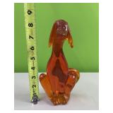 Orange glass dog