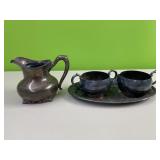 Reed & Barton silver plated creamer & WM A Rogers