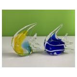 Glass fish paperweights