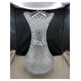 Large crystal vase, approx 15"tall